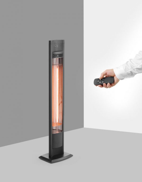 Infravärmare "Tornado", svart, 220-240V /2000 W, 130 x 90 x (h) 900mm - Bild 3