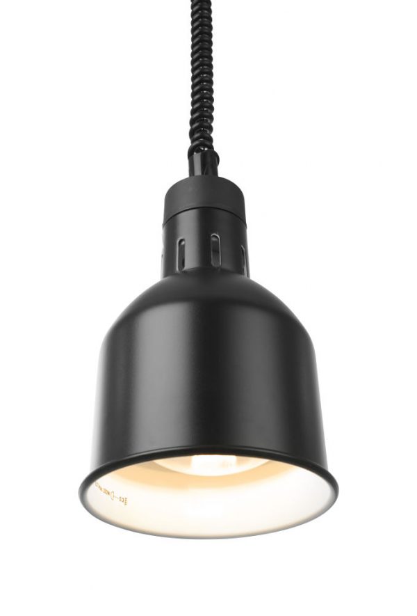 Cylinderformad höj- & sänkbar värmelampa, svart, 230V / 250W, Ø175 x (h) 250mm - Bild 3