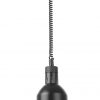 Cylinderformad höj- & sänkbar värmelampa, svart, 230V / 250W, Ø175 x (h) 250mm.