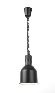 Cylinderformad höj- & sänkbar värmelampa, svart, 230V / 250W, Ø175 x (h) 250mm.