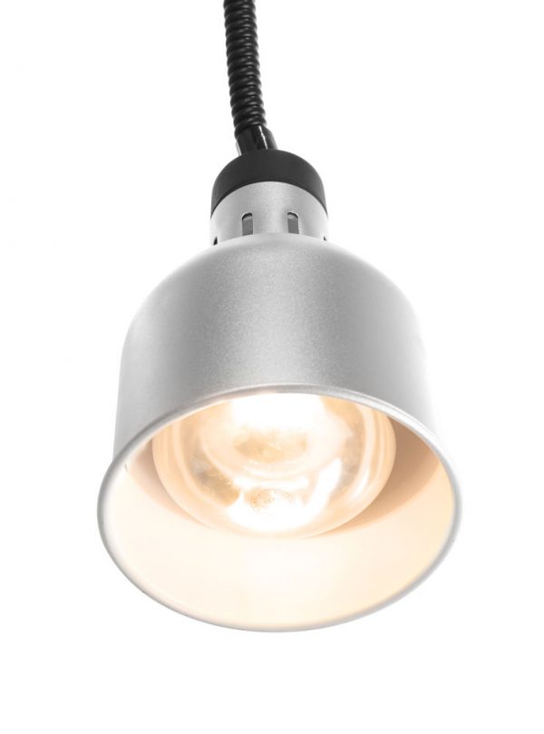 Cylinderformad höj- & sänkbar värmelampa, silver, 230V / 250W, Ø175 x (h) 250mm - Bild 3