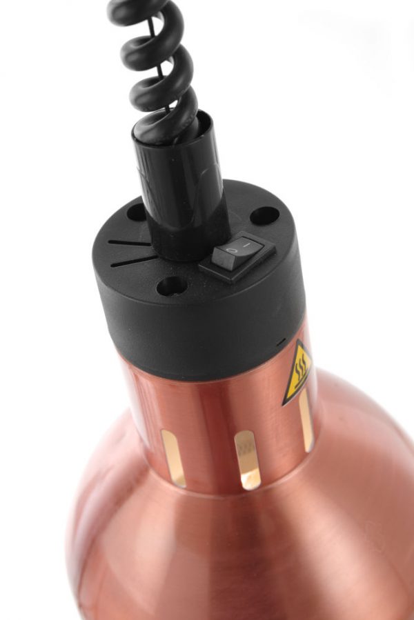 Cylinderformad höj- & sänkbar värmelampa, koppar, 230V / 250W, Ø175 x (h) 250mm - Bild 5