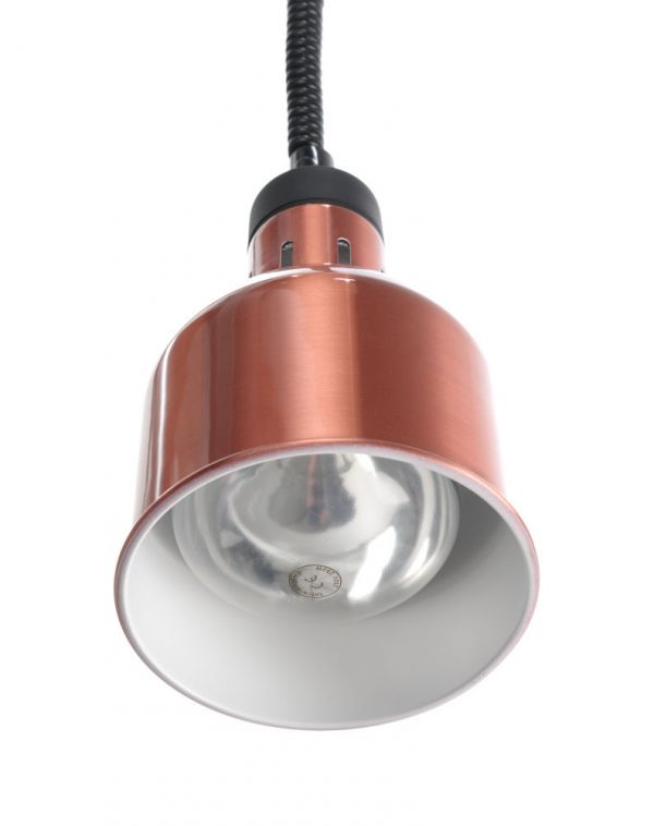 Cylinderformad höj- & sänkbar värmelampa, koppar, 230V / 250W, Ø175 x (h) 250mm - Bild 3