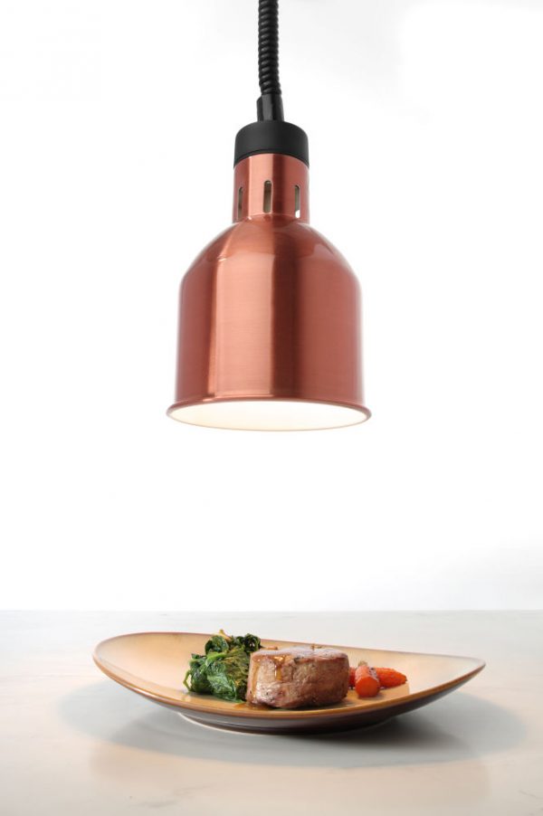 Cylinderformad höj- & sänkbar värmelampa, koppar, 230V / 250W, Ø175 x (h) 250mm - Bild 2