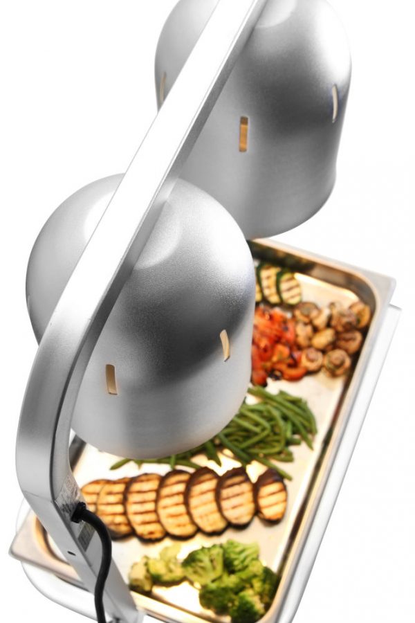 Infravärmare med 2 lampor, silver, 230V / 500W, 453 x 360 x (h) 790mm - Bild 2