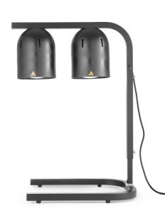 Infravärmare med 2 lampor, svart, 230V /500W, 453 x 360 x (h) 790mm.