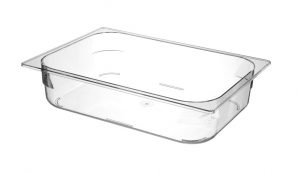 Glassbehållare 5l, polykarbonat - 360x250x (h) 80mm, Transparent