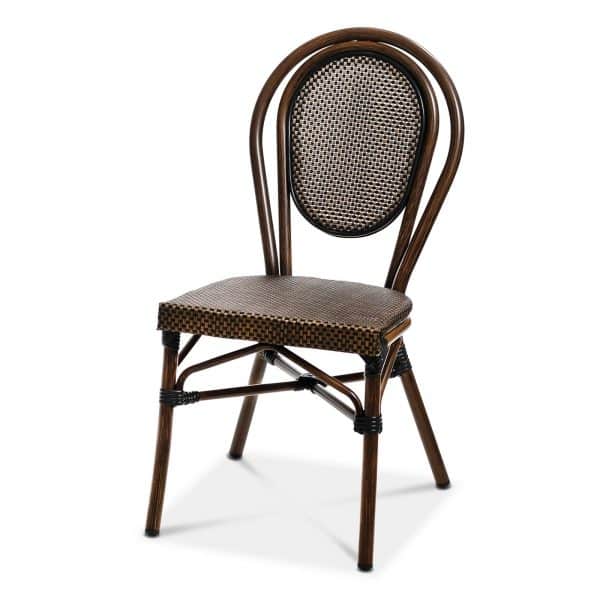 Rennes stol, textilene, svart/brun.