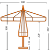 Parasoll "Telescopic II", 3 x 3 meter - Bild 3