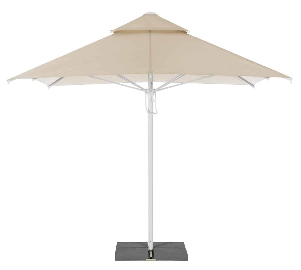 Parasoll ”Telescopic II”, 4 x 4 meter - Sand