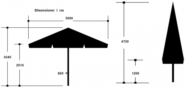 Parasoll ”Strong II”, 5 x 5 meter - Bild 2