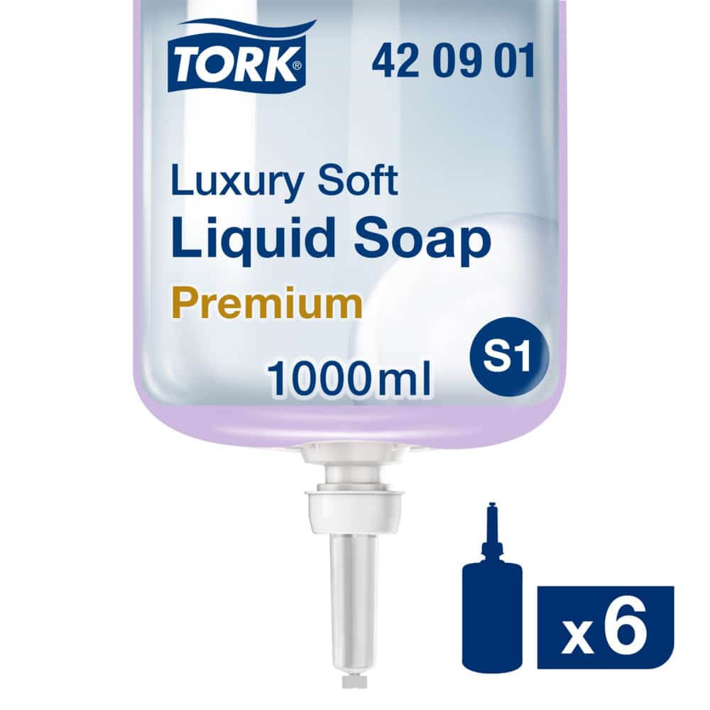 Flytande Tvål Tork Exclusiv S1 1l, lila pH 5, 6-pack