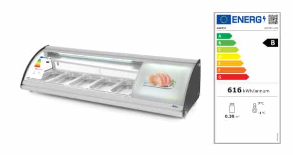 Sushikyl, 5 x GN 1/3, 1307 x 450 x (h) 330mm - Bild 2