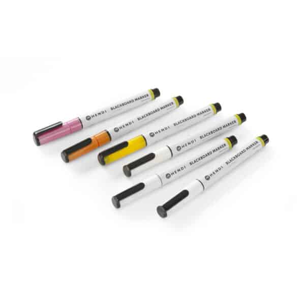 Griffelpennor 1 mm, 3 vita markörer, 1 rosa, 1 gul & 1 bronsfärgad, 6-pack
