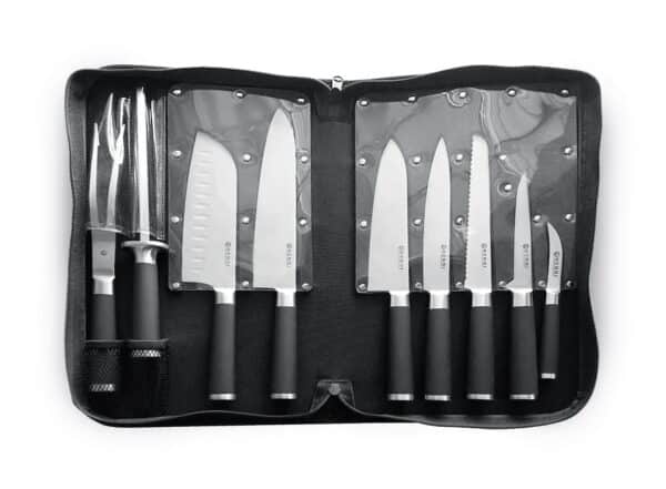 Knivset med väska, rostfritt stål, 9-delar, 445 x 260 x (h) 65 mm - Bild 2