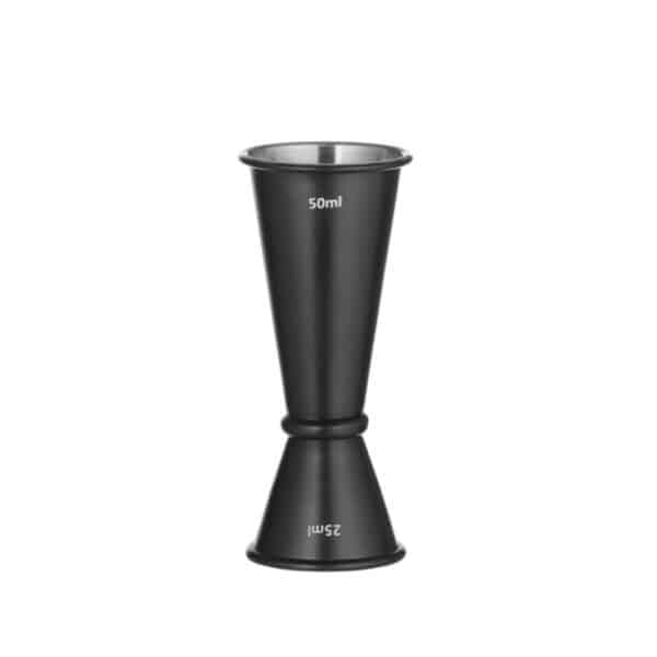 Jigger med ring, svart, 25/50 ml, Ø43 x (h) 110 mm