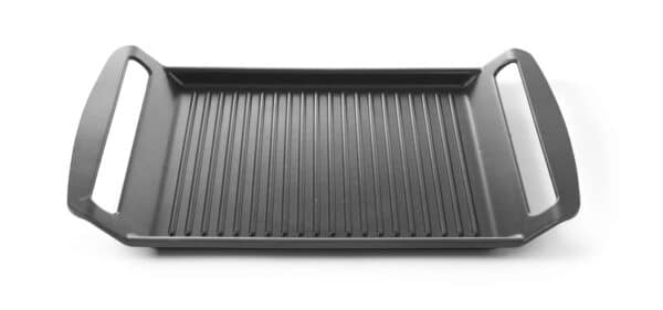 Räfflad grillpanna för induktionshällar, aluminium, 390 x 260 x (h) 35 mm - Bild 2