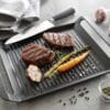 Räfflad grillpanna för induktionshällar, aluminium, 390 x 260 x (h) 35 mm - Bild 8