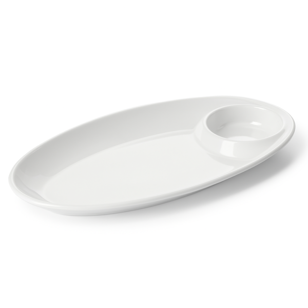 Sushitallrik i melamin, vit, 25 x 13.3 x 2.4 cm