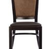 Stol Daniel - wenge, mörkbrunt konstläder i sits / mocca-imitation i rygg