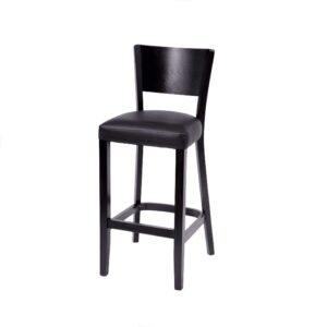 Select, Barstol "Birger" i wenge med svart konstläder