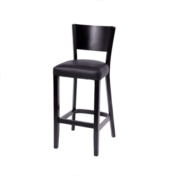 Select, Barstol "Birger" i wenge med svart konstläder