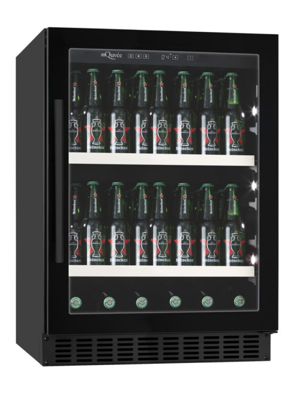 mQuvée Inbyggbar ölkyl - BeerServer 60 cm - Svart - 116 flaskor
