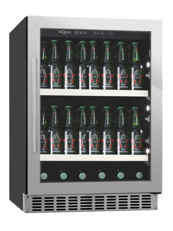 mQuvée Inbyggbar ölkyl - BeerServer 60 cm - Rostfritt stål - 122 flaskor