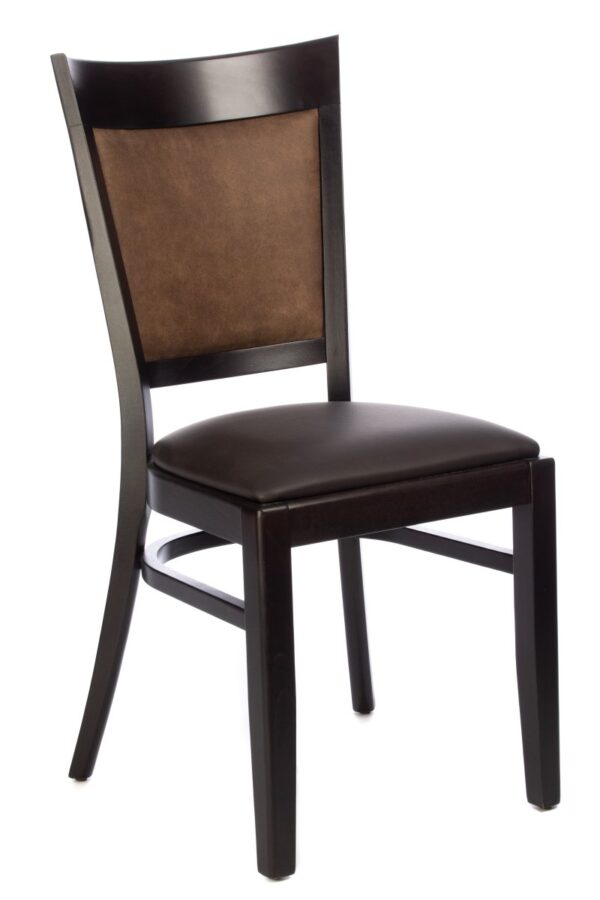 Stol Daniel - wenge, mörkbrunt konstläder i sits / mocca-imitation i rygg - Bild 2