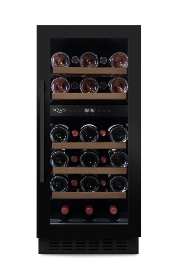 mQuvée Inbyggd vinkyl - WineCave 700 40D Antracit Svart - 28 flaskor
