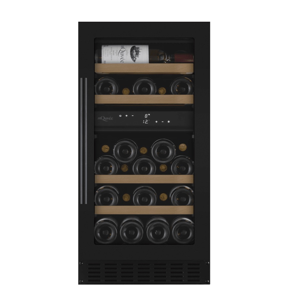 mQuvée Inbyggbar vinkyl - WineCave 700 40D Antracit Svart - 29 flaskor