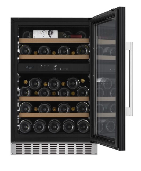 mQuvée Inbyggbar vinkyl - WineCave 700 50D Rostfritt stål - 39 flaskor - Bild 2