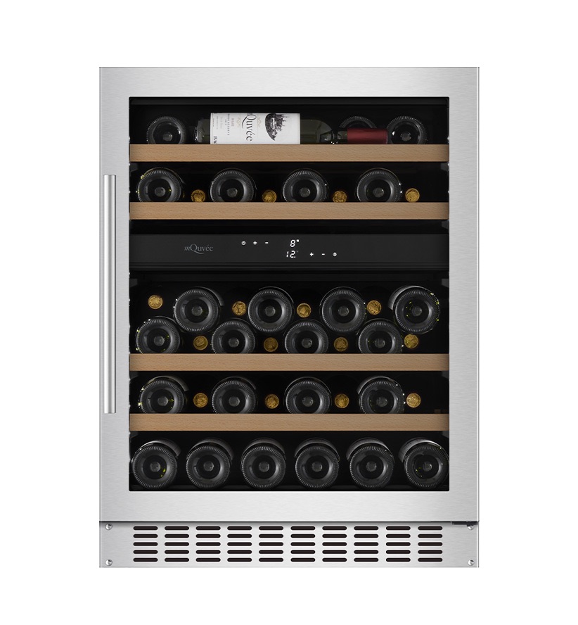 mQuvée Inbyggbar vinkyl - WineCave 700 60D Rostfritt stål - 45 flaskor