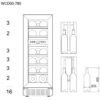 mQuvée Inbyggbar vinkyl - WineCave 780 30D Antracit Svart - 16 flaskor - Bild 3