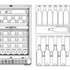 mQuvée Inbyggbar vinkyl - WineCave 780 60D Antracit Svart - 45 flaskor - Bild 7