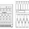 mQuvée Inbyggbar vinkyl - WineCave Exclusive 700 60D - Push-Pull Svart - 45 flaskor - Bild 8