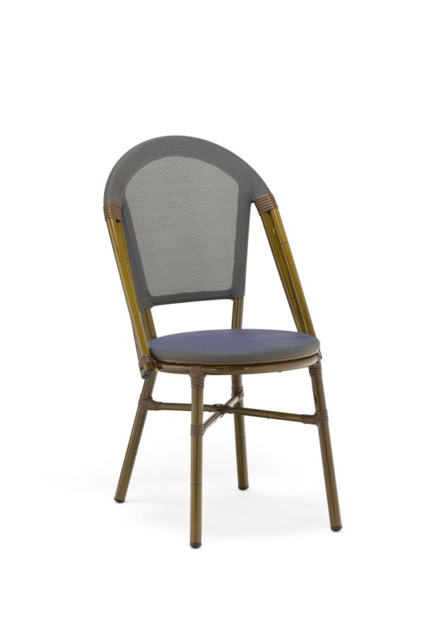 Stol Paris rund mörk mässing