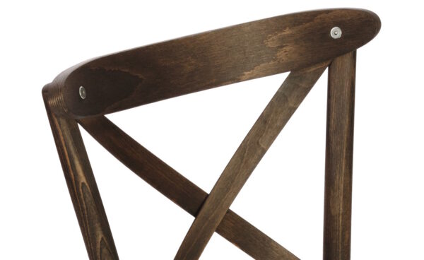 Stol Cross mörkbrun oljad svart konstläder - Bild 3