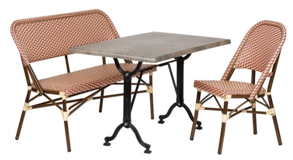 Soffa Cannes creme vinröd - Bild 2