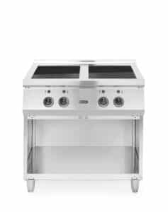 Induktionsspis med 4 zoner, 800 x 720 x (h) 854 mm