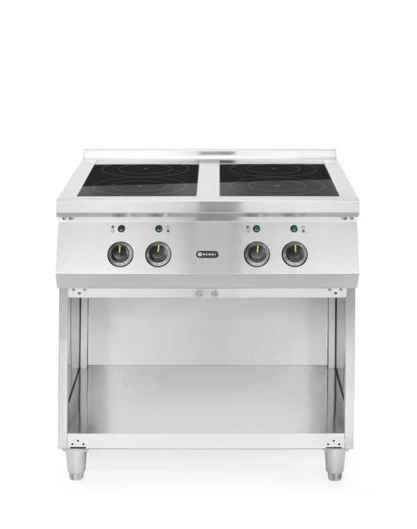 Induktionsspis med 4 zoner, 800 x 720 x (h) 854 mm