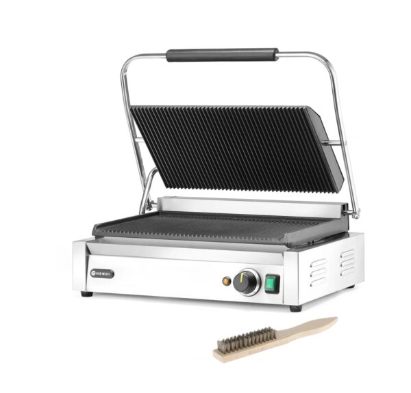 Klämgrill ”Panini XL”, räfflad topp och botten, 230V / 2700W, 548 x 464 x (h) 231mm - Bild 5