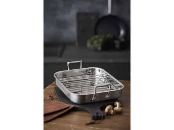 Pillivuyt Gourmet "Somme" Ugnspanna med galler, 32 x 26.5 x 5.5 cm, Stål - Bild 3