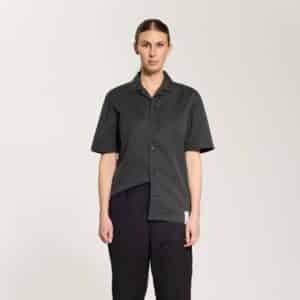 SMØR, Kockjacka med öppen krage "Charcoal"_front