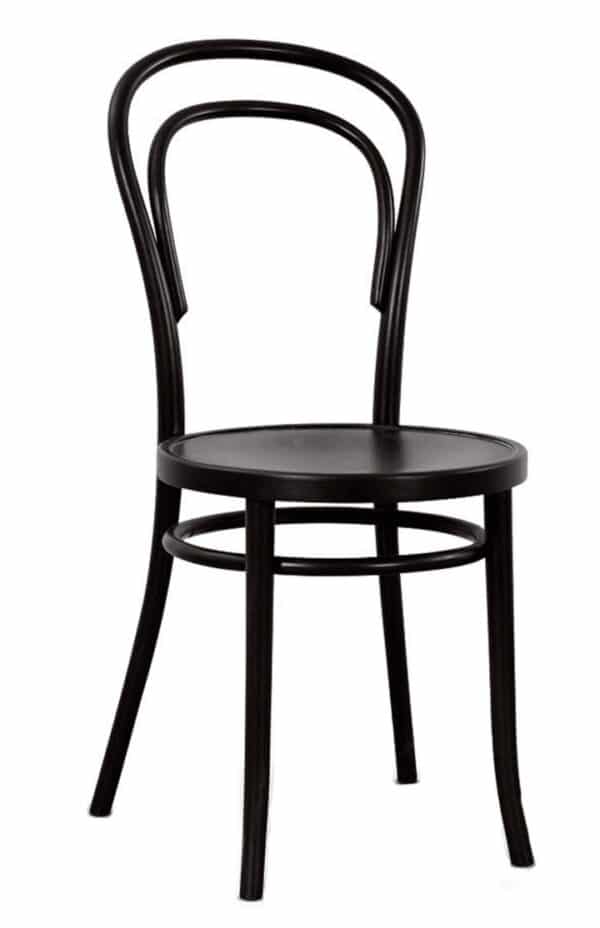 FAMEG, Stol no. 14 "Thonet" i svart med träsits