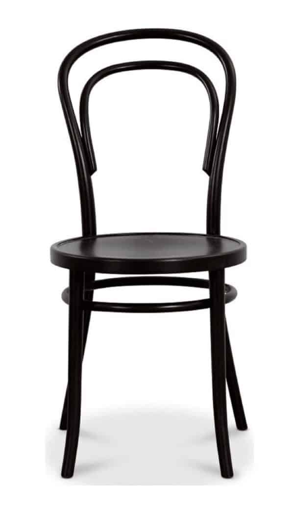 FAMEG, Stol no. 14 "Thonet" i svart med träsits - Bild 3