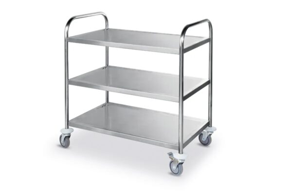 Serveringsvagn med 3 hyllplan och dubbla handtag