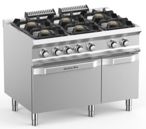 Gasspis med 6 brännare och ugn ”Domina Pro 700”, Golvmodell