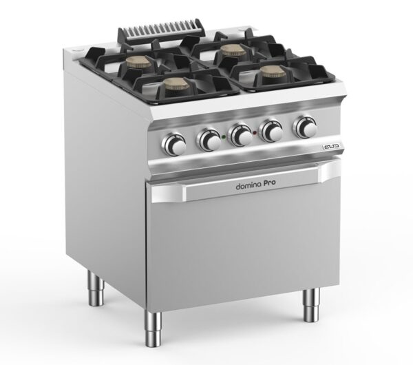 Gasspis med 4 brännare och ugn "Domina Pro 700”, Golvmodell