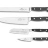 Pluton Knivset 4 delar Stål/Svart